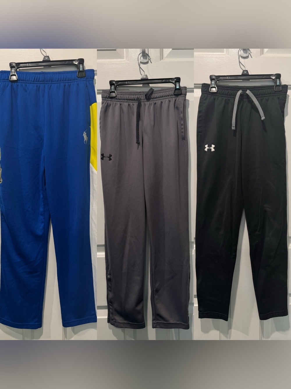 Under Armour Kids' Black and Gray Athletic Joggers - Drawstring Waist (Lot of 3)